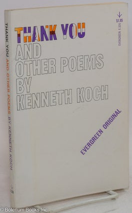 Cat.No: 294165 Thank You & other poems. Kenneth Koch