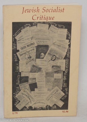 Cat.No: 294405 Jewish Socialist Critique, Vol. 1, No. 1, Fall 1979