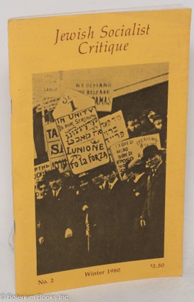 Cat.No: 294407 Jewish Socialist Critique, Vol. 1, No. 2 Winter 1980