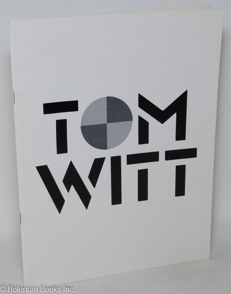 Cat.No: 294509 Paintings and Projects. Tom Witt.