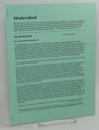 Cat.No: 294633 Watershed; issue 1 (2005). Andrew Hooper, Carrie Root