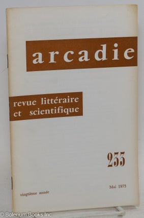 Cat.No: 294706 Arcadie: revue littéraire et scientifique, #233, vingtième année, Mai...