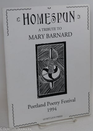 Cat.No: 294818 Homespun: A tribute to Mary Barnard. Douglas Spangle, Brian Christopher...