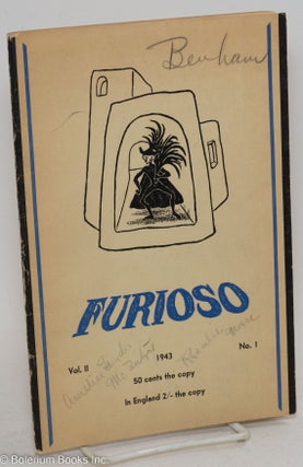Cat.No: 294909 Furioso: a magazine of poetry; vol. 2, #1, 1943. James J. Angleton, Jr.,...