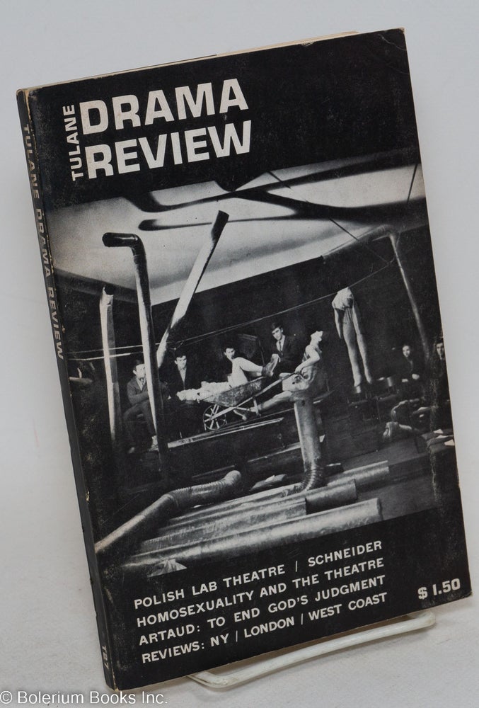 Cat.No: 294928 The Tulane Drama Review [later known as TDR: the drama review] vol. 9, #3, Spring, 1966: Homosexuality & the Theatre. Richard Schechner, Donald M. Kaplan Charles L. Mee Jr., Norman Hartweg, Alan Schneider, Antonin Artaud.