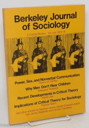Cat.No: 295094 Berkeley Journal of Sociology: A Critical Review; Vol. XVIII, 1973-74
