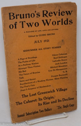 Cat.No: 295197 Bruno's Review of Two Worlds: a magazine of life, love, & letters; vol. 2,...
