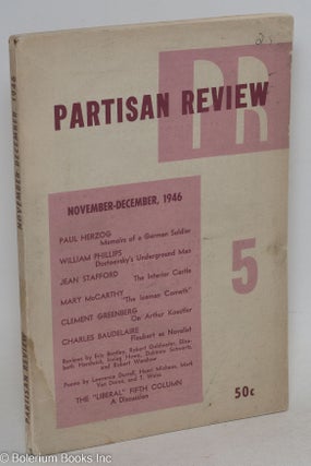 Cat.No: 295485 Partisan review, Vol. 13, No. 5, November-December, 1946 [a literary...