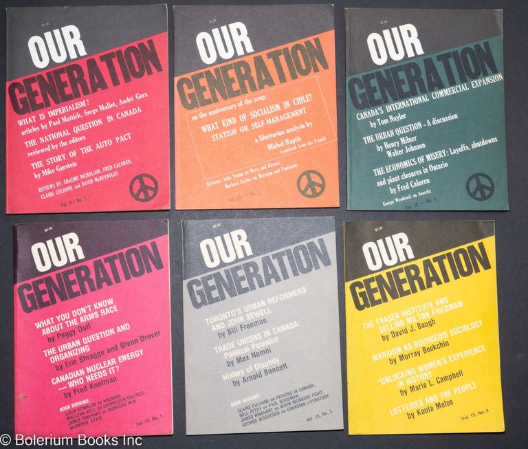 Cat.No: 295489 Our Generation [6 issues, 1973-1979]