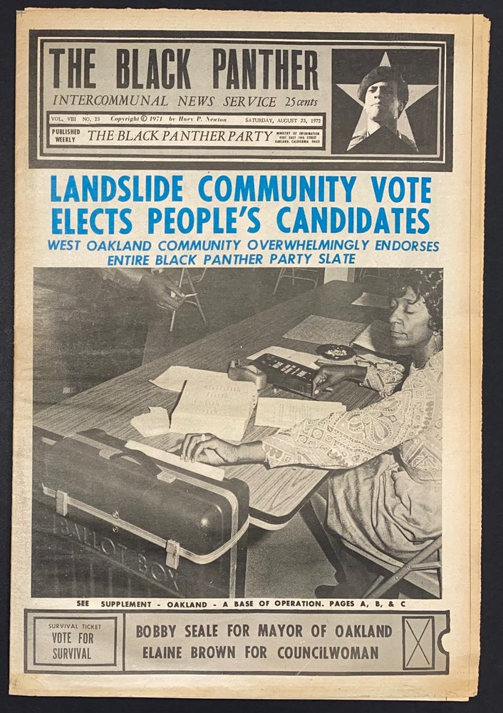 Cat.No: 295538 The Black Panther Intercommunal News Service. Vol. VIII, no. 23, Saturday, August 23, 1972