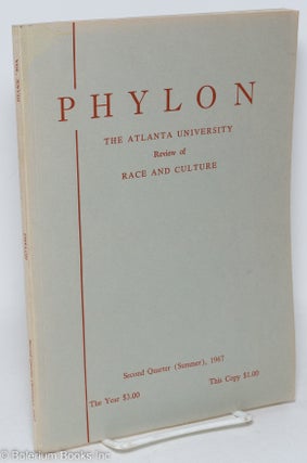 Cat.No: 295563 Phylon: the Atlanta University review of race and culture; vol. 28, #2;...