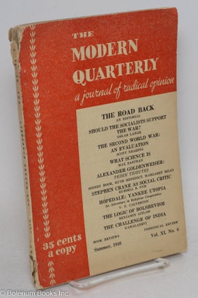 Cat.No: 295679 The modern quarterly, a journal of radical opinion, vol. 11, no. 6, Summer...