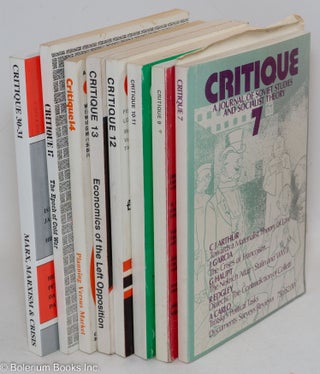 Cat.No: 295824 Critique; journal of socialist theory [8 issues]. Hillel Ticktin, Mick...