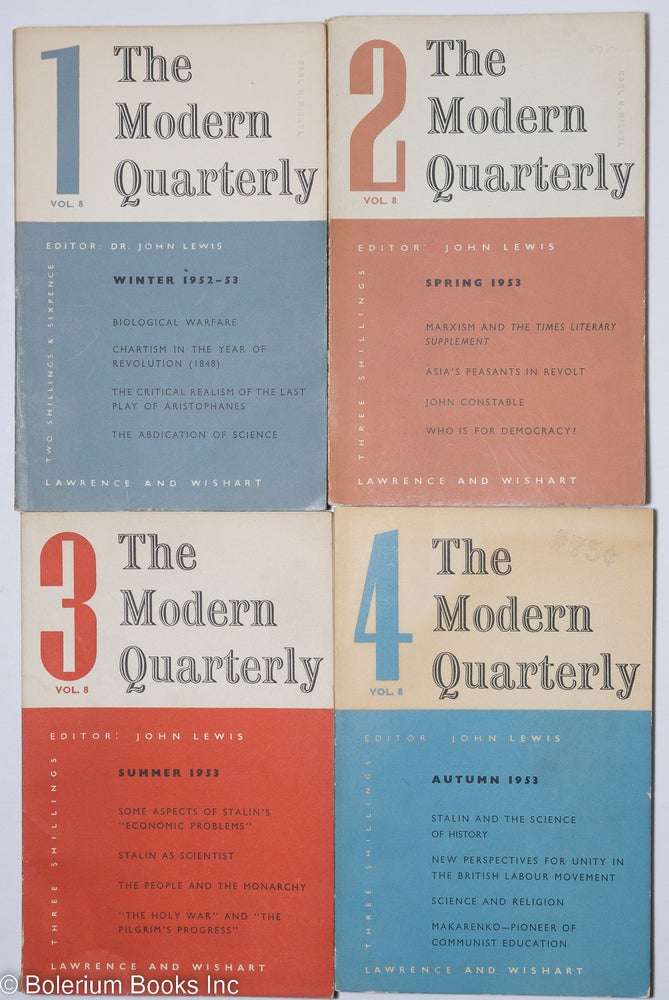 Cat.No: 295851 The Modern Quarterly [4 issues]. John Lewis.