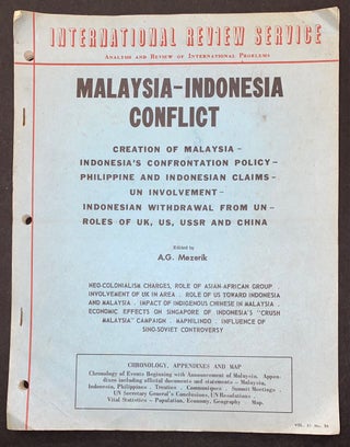 Cat.No: 295912 Malaysia--Indonesia conflict. Creation of Malaysia - Indonesia's...