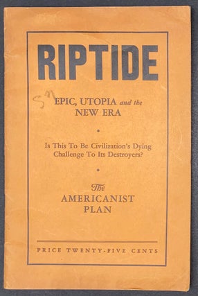 Cat.No: 295921 Riptide: Epic, Utopia and the New Era. Is this to be Civilization's dying...