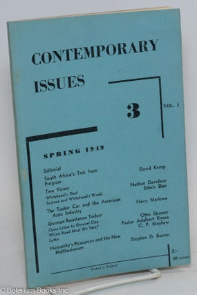 Cat.No: 295953 Contemporary Issues: vol. 1 no. 3, Spring 1949