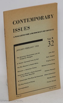 Cat.No: 295962 Contemporary Issues: vol. 8 no. 32, January-February 1958