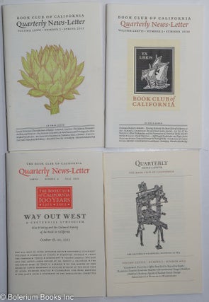 Cat.No: 296048 Book Club of California Quarterly News-Letters [four issues]. John...