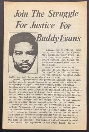 Cat.No: 296061 Join the struggle for justice for Buddy Evans