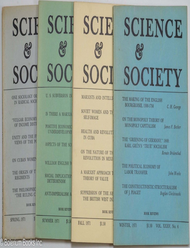 Science & Society; an independent journal of Marxism, volume 35, nos. 1 ...