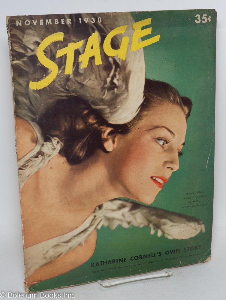 Cat.No: 296123 Stage: the magazine of after-dark entertainment; November 1938: Katherine Cornell's Own Story part three. John Hanrahan, Billy Rose Katherine Cornell, Ruth Woodbury Sedgwick, Gertrude Lawrence, Benny Goodman, Robert Morley.