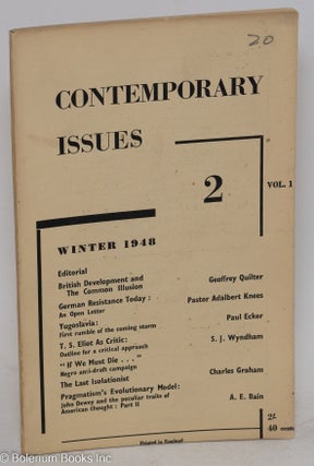 Cat.No: 296202 Contemporary Issues: vol. 1 no. 2, Winter 1948