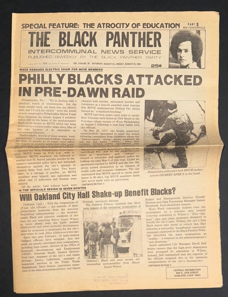 Cat.No: 296308 The Black Panther Intercommunal News Service. Vol. XVIII no. 19