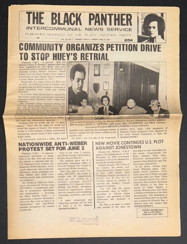 Cat.No: 296333 The Black Panther Intercommunal News Service. Vol. XIX no. 5