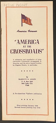 Cat.No: 296348 "America at the Crossroads": A refutation and repudiation of...