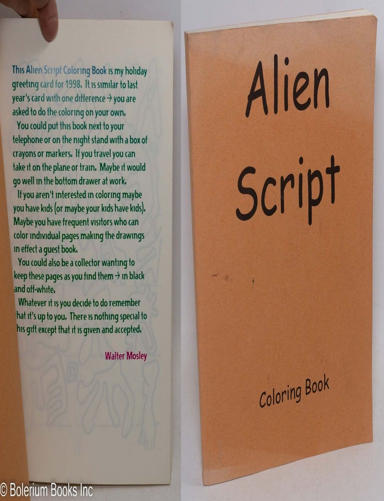 Alien script coloring book | Walter Mosley