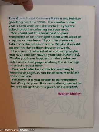 Alien script coloring book | Walter Mosley