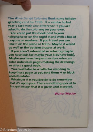 Alien script coloring book | Walter Mosley