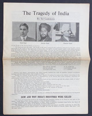 Cat.No: 296814 The tragedy of India. Ed Gammons