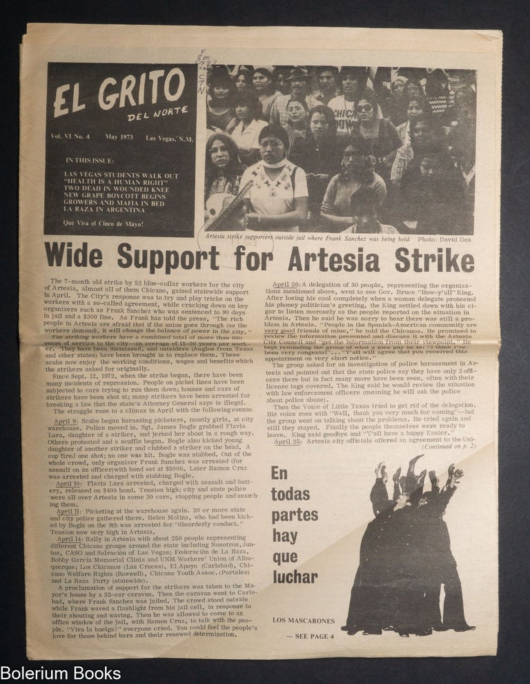 Cat.No: 296931 El Grito del Norte: vol. VI, no 4, May 1973