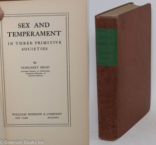 Cat.No: 297140 Sex and Temperament in Three Primitive Societies. Margaret Mead