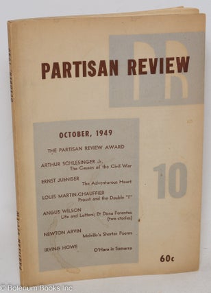 Cat.No: 297217 Partisan Review, Vol. 16, No. 10, October, 1949 a literary monthly....