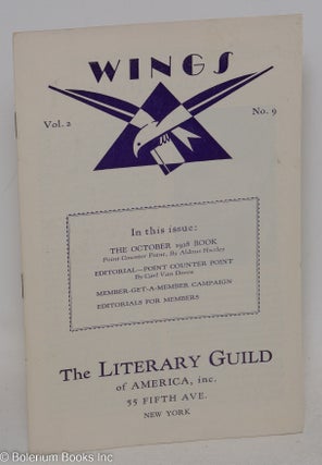 Cat.No: 297252 Wings: the official publication of The Literary Guild of America; vol. 2,...