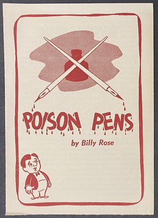 Cat.No: 297264 Poison Pens. Billy Rose, William Samuel Rosenberg