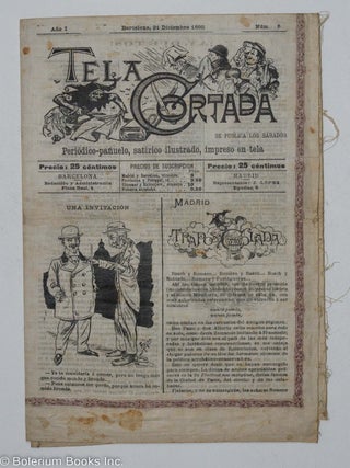 Cat.No: 297421 Tela Cortada. Periodico-panuelo, satirico ilustrado, impreso en tela. Ano...