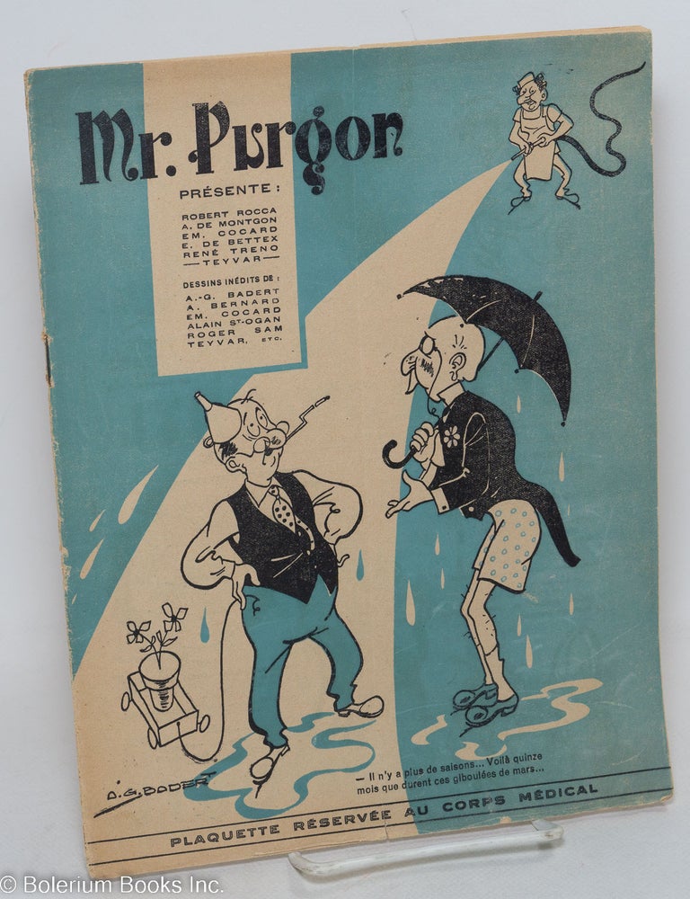 Cat.No: 297449 Mr. Purgon. Plaquette reserve au corps medical. [May 1944]