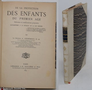 Cat.No: 297452 De la protection des enfants du premier age. Reformes et ameliorations...