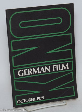 Cat.No: 297476 Kino: German Film; #1, Oct. 1979: Lotte Eisner. Ronald Holloway, Margarete...