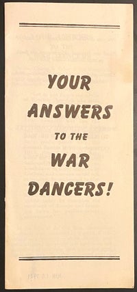 Cat.No: 297530 Your answers to the war dancers!
