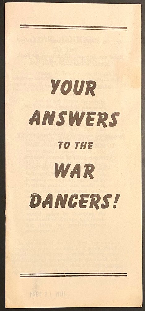 Cat.No: 297530 Your answers to the war dancers!