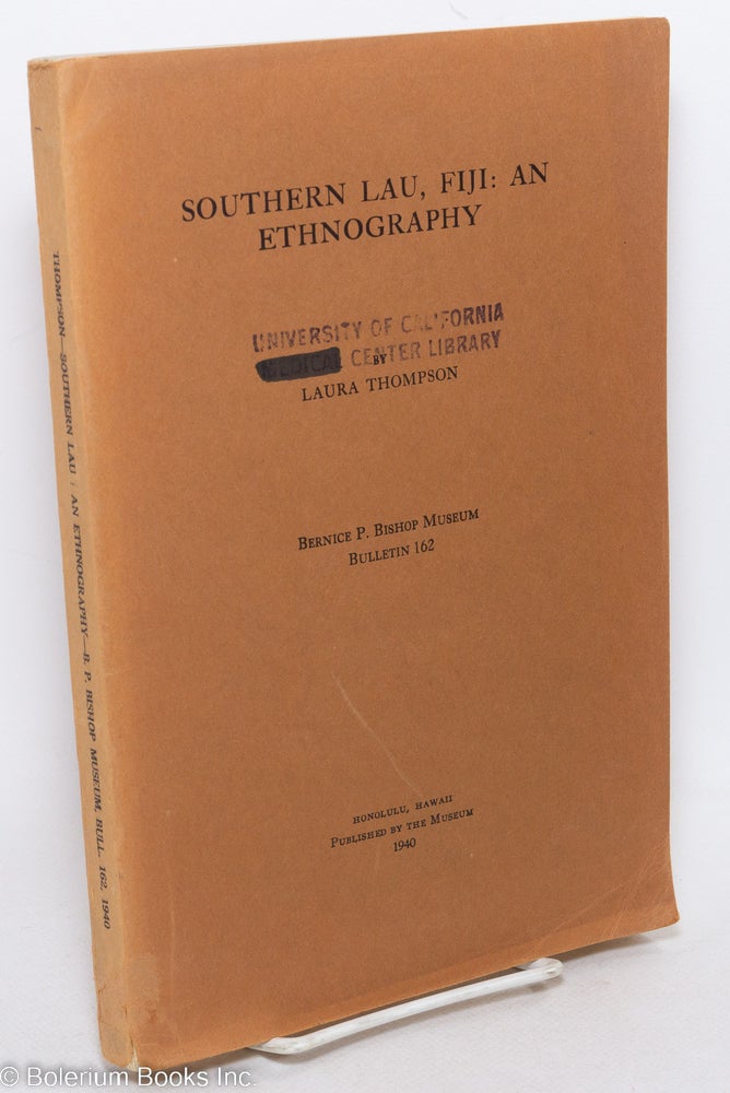 Cat.No: 297604 Southern Lau, Fiji: An Ethnography. Laura Thompson.