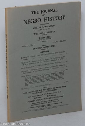 Cat.No: 297701 The Journal of Negro History: Vol. LII, No. 1, January 1967. William M....