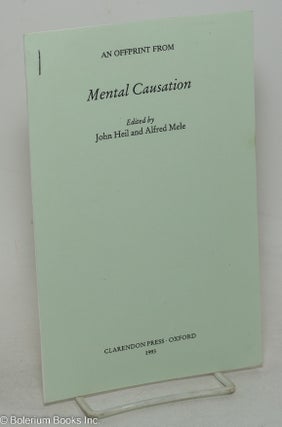 Cat.No: 297762 Thinking Causes. Donald Davidson, John Heil, Alfred Mele