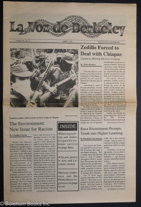 Cat.No: 297887 La voz de Berkeley: vol. 4, #3, April 1995. Lourdes Elisea, -in-chief