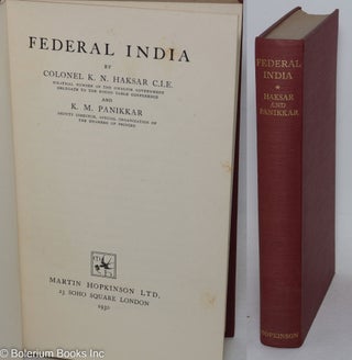Cat.No: 297996 Federal India. colonel K. N. Haksar, K M. Panikkar